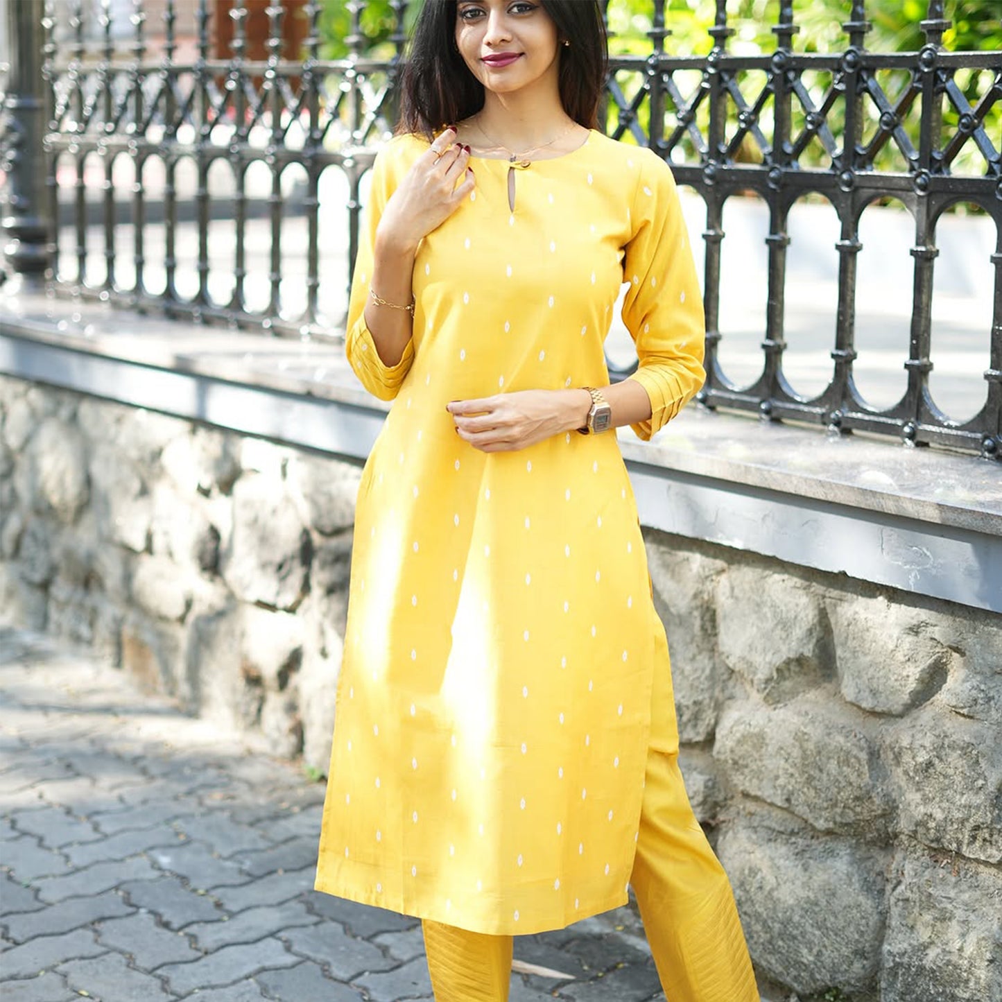 Vaanya - Yellow Tussar co-ords