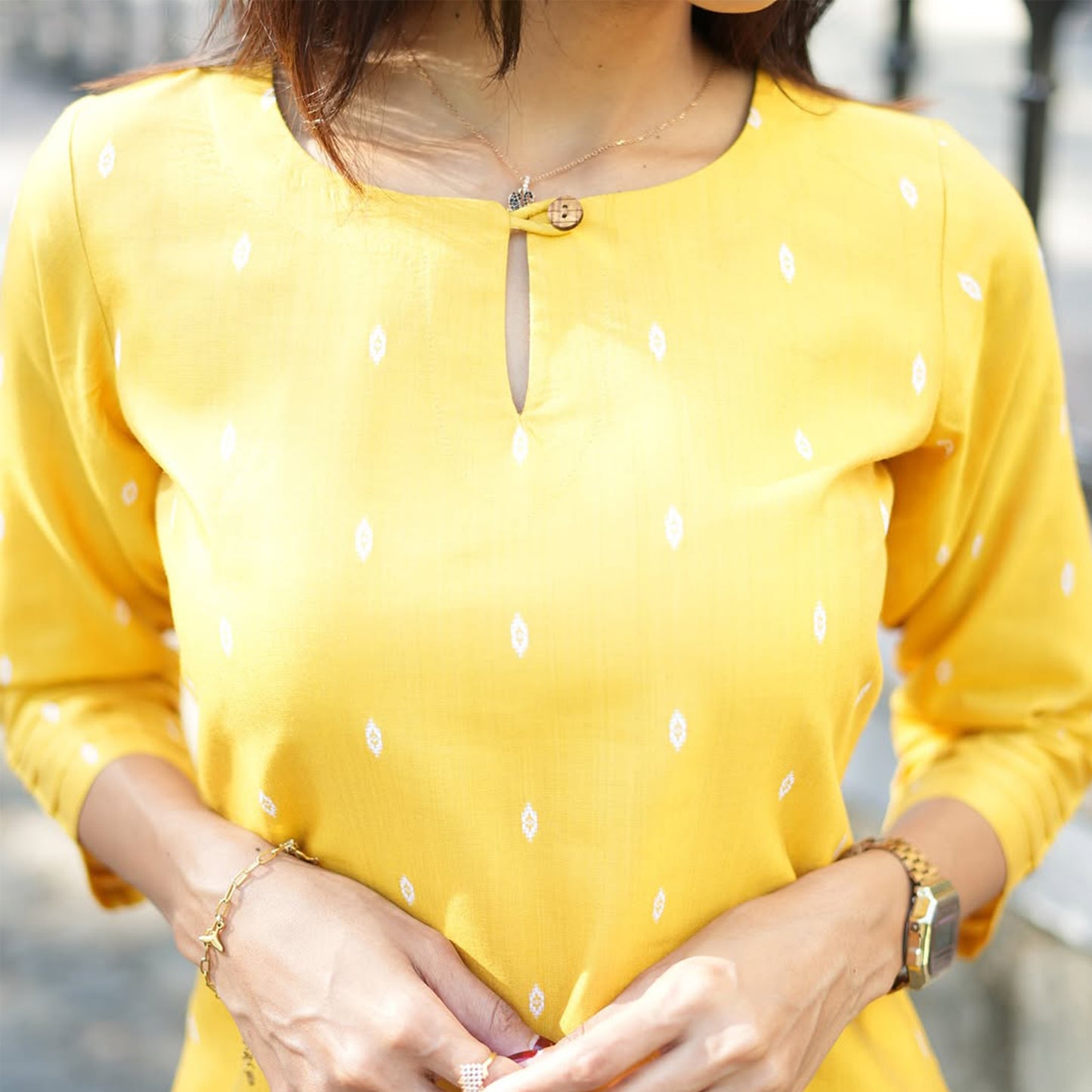 Vaanya - Yellow Tussar co-ords