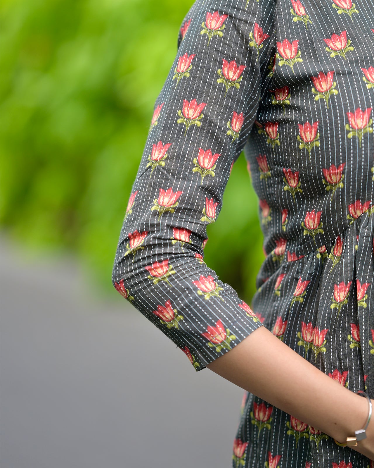 Aara - Grey Cotton Short kurti