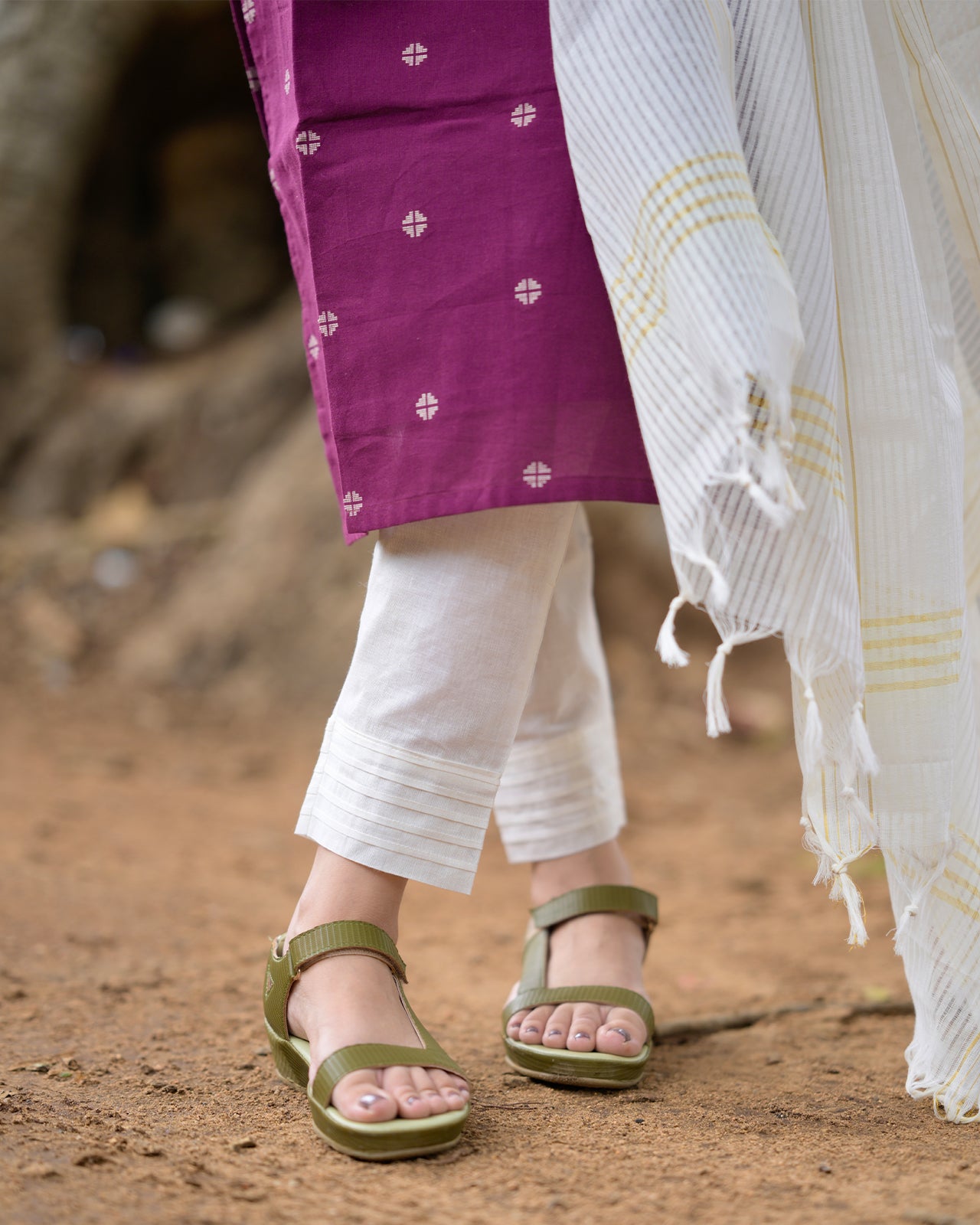 Anamika - Magenta Cotton Salwar set