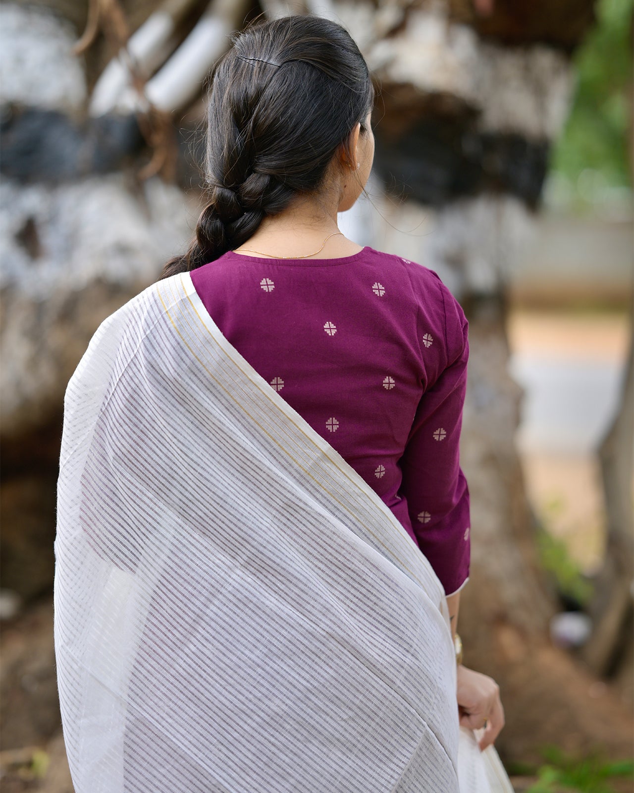 Anamika - Magenta Cotton Salwar set