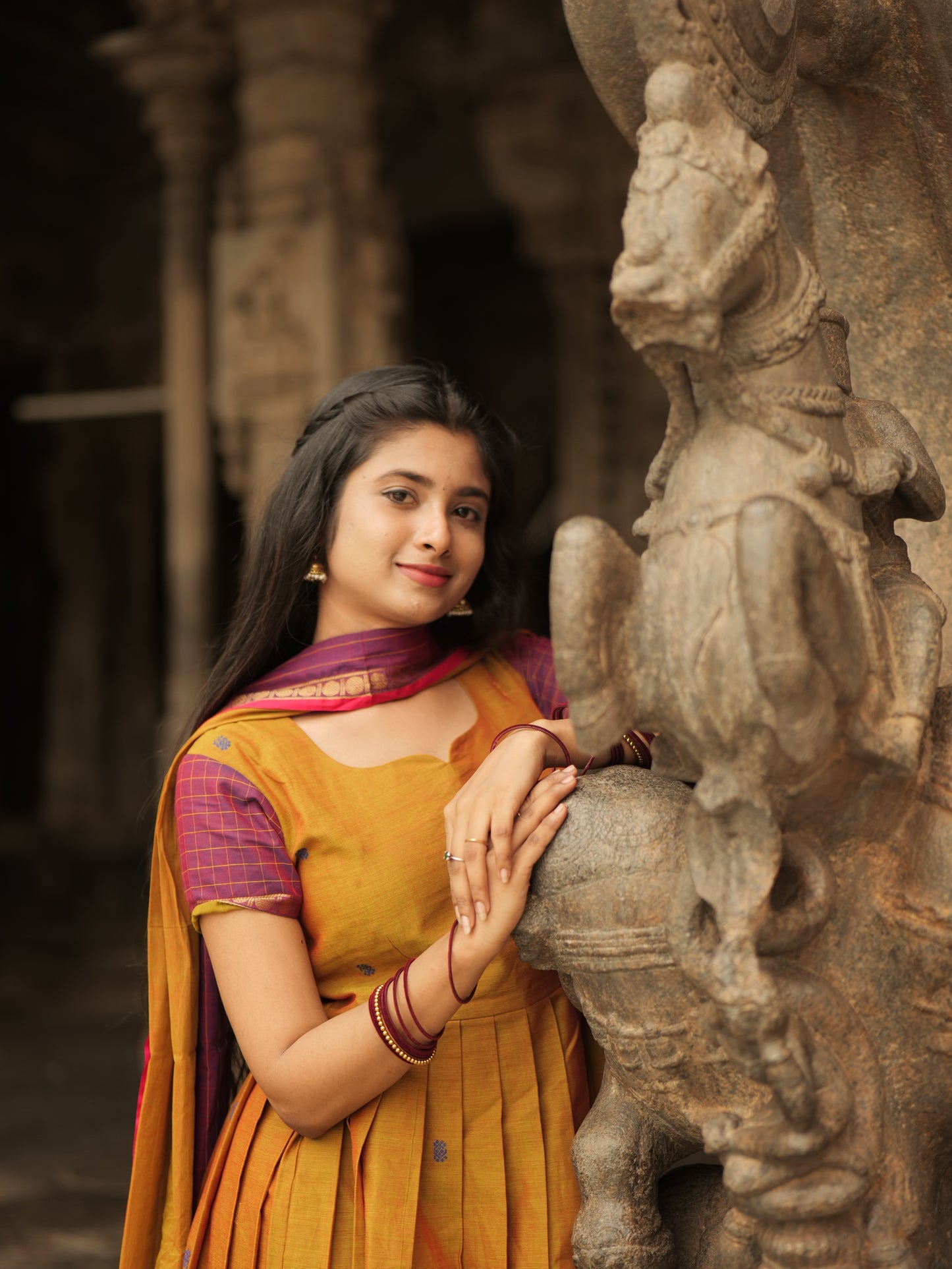 Mridula - Purple border