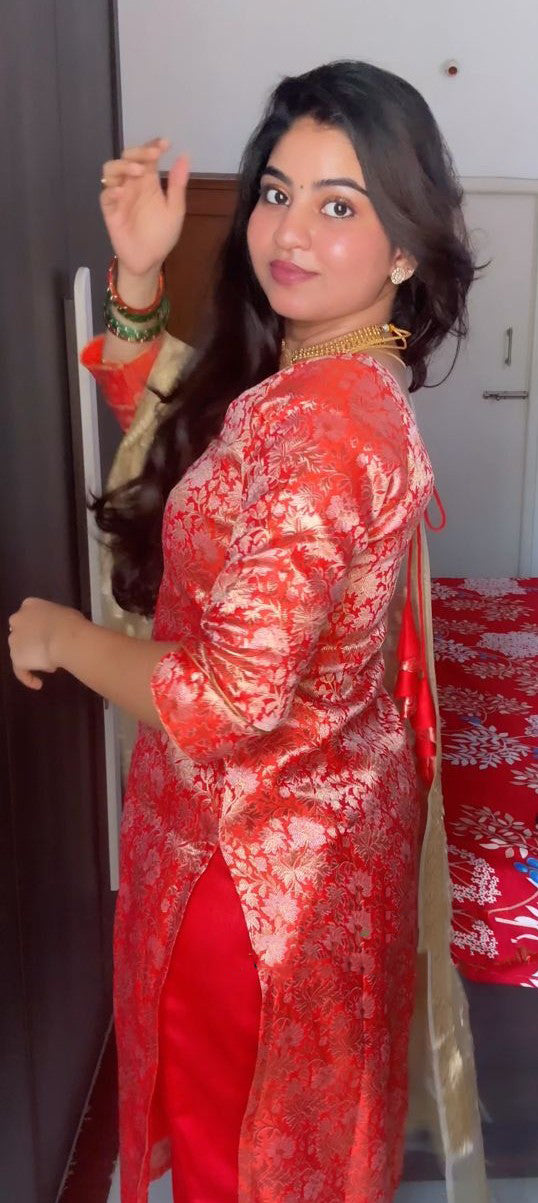 Varsha - Banarasi Brocade Raw Silk Suit Set