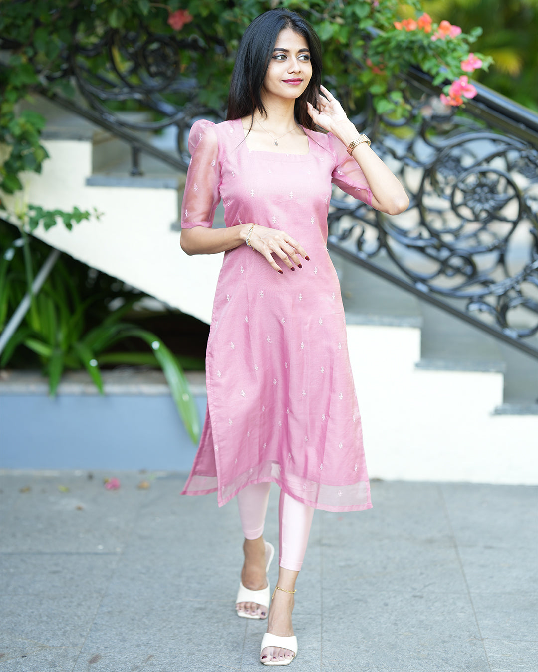 Pink Organza Fabric