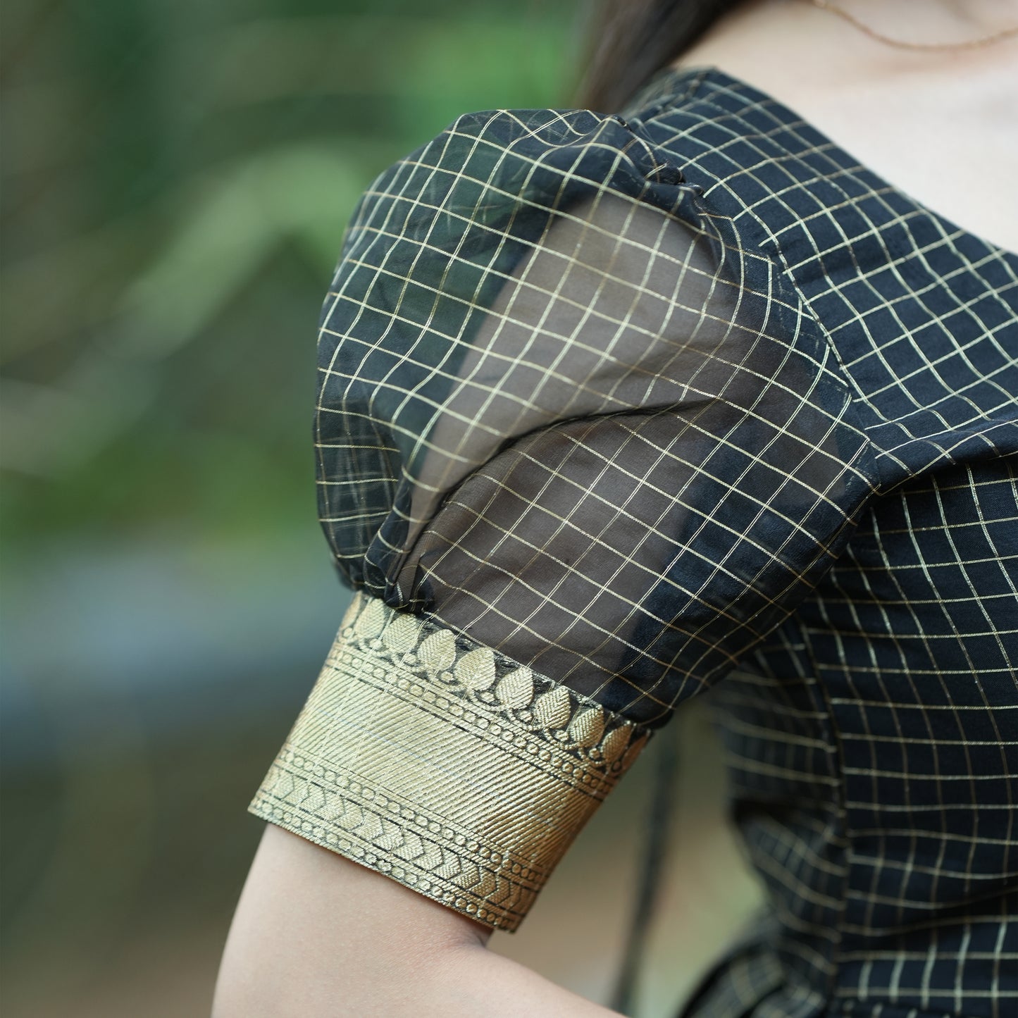 Black checks with border