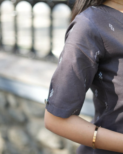 Vaanya - Grey Tussar co-ords