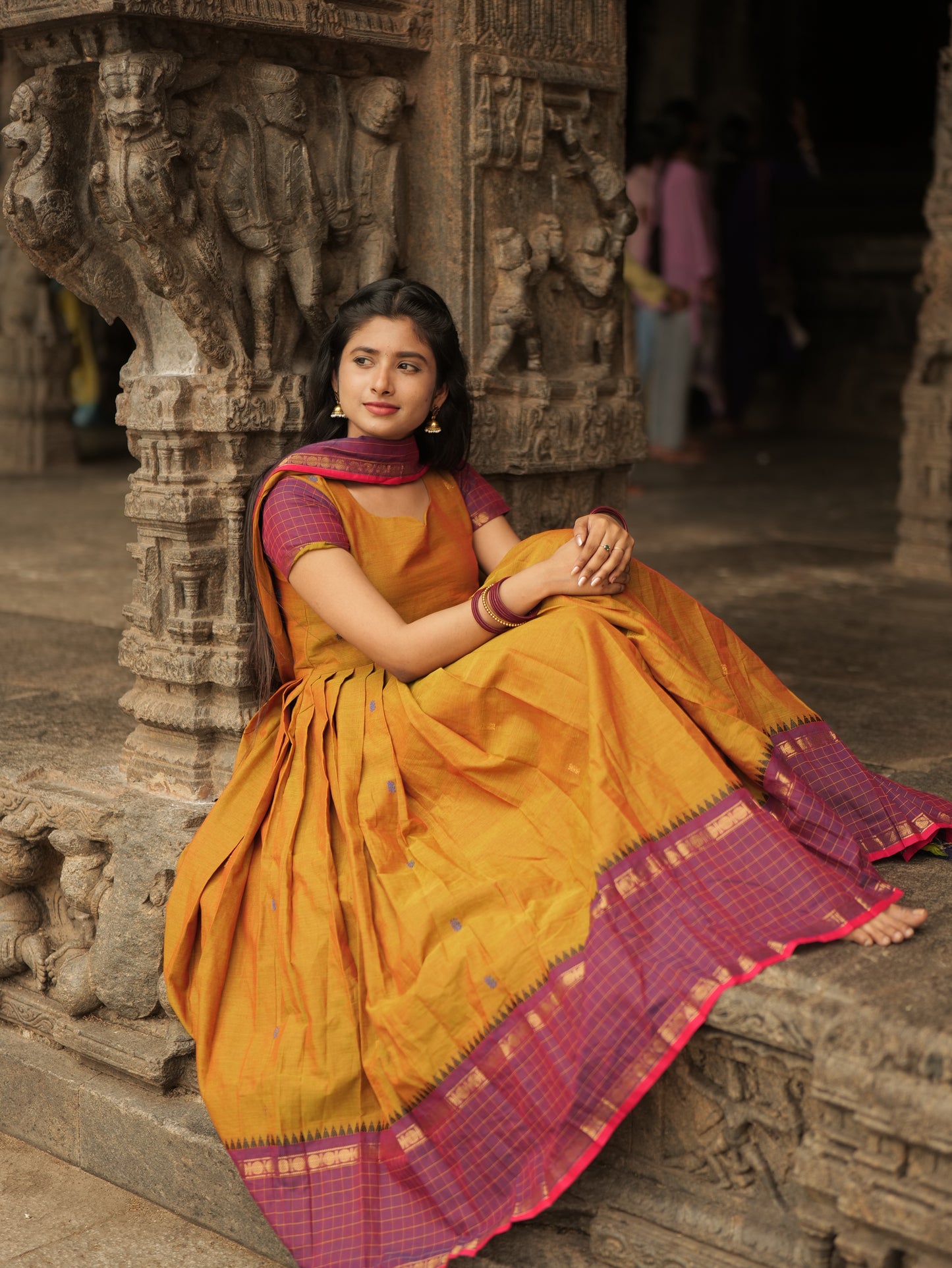 Mridula - Purple border