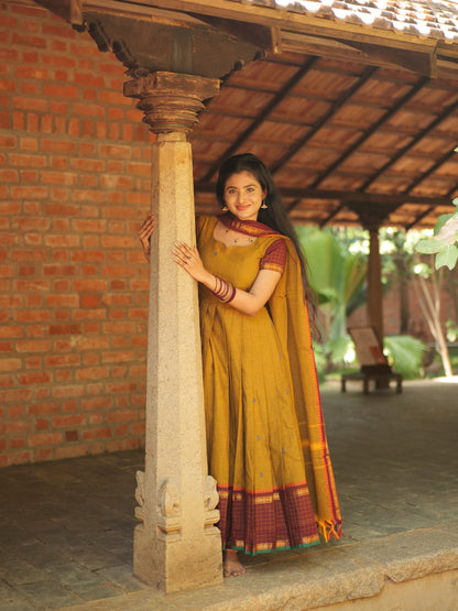 Mridula- Maroon border